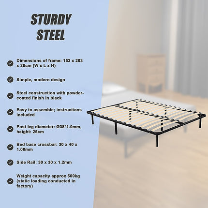 Queen Metal Bed Frame - Bedroom Furniture 11