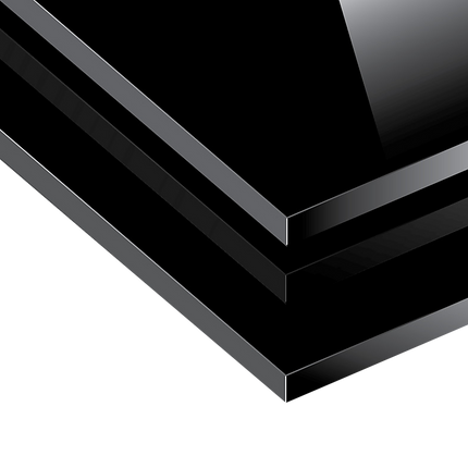 Toughened 60cm x 75cm Black Glass Kitchen Splashback 4