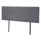 Linen Fabric Queen Bed Headboard Bedhead - Grey