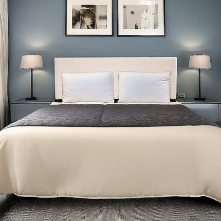 Linen Fabric Queen Bed Headboard Bedhead - Beige 2