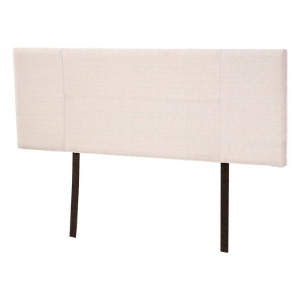Linen Fabric Queen Bed Headboard Bedhead - Beige 4