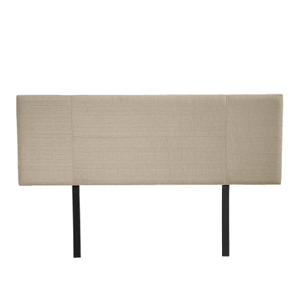 Linen Fabric Double Bed Headboard Bedhead - Beige 5