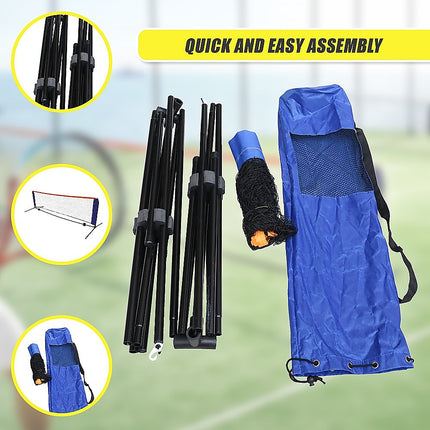 6 Meters Portable Foldable Mini Tennis Net & Post Set 8
