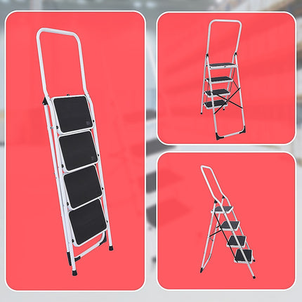 Foldable Non Slip 4 Step Steel Ladder 10