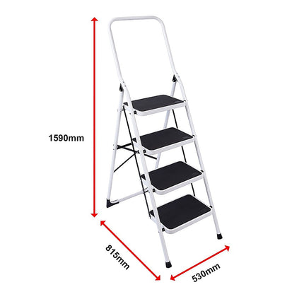 Foldable Non Slip 4 Step Steel Ladder 13