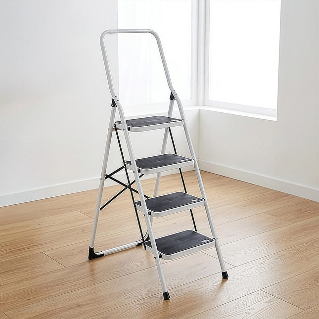 Foldable Non Slip 4 Step Steel Ladder 2