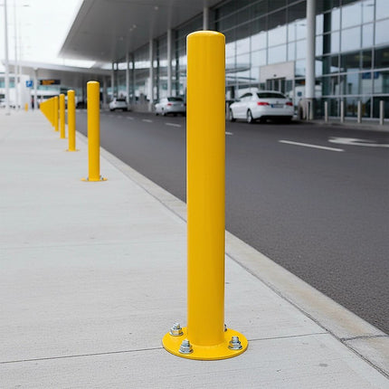 Yellow Heavy Duty Steel Bollard Post 2