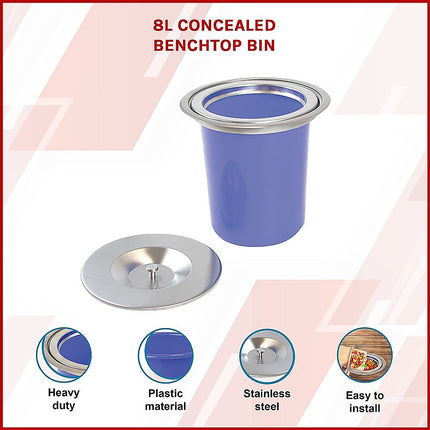 8L Concealed Benchtop Bin 3