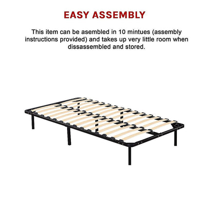 King Single Metal Bed Frame - Bedroom Furniture 11