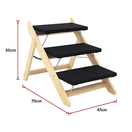 3 Steps Portable Dog Cat Pet Stairs 8