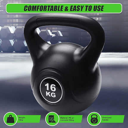 16kg Concrete Kettlebell Weight for Strength Training Home Gym 7