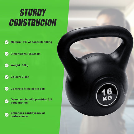 16kg Concrete Kettlebell Weight for Strength Training Home Gym 8