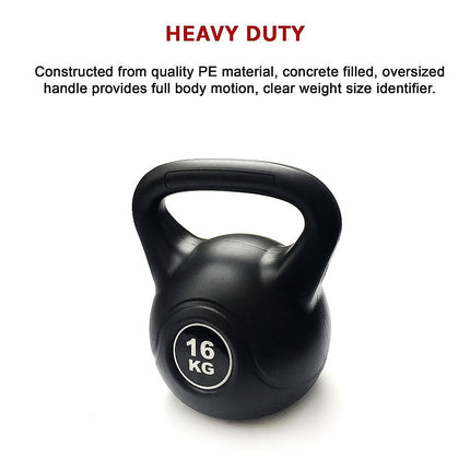16kg Concrete Kettlebell Weight for Strength Training Home Gym 9