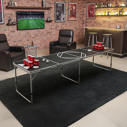 Professional 8ft Beer Pong Table Drinking Game