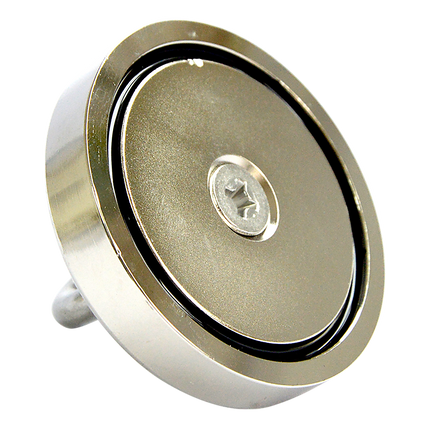 Round Neodymium Fishing Magnet with Countersunk Hole and Eyebolt, 500 LBS pull 6