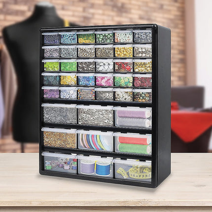Storage Cabinet Drawers 39 Plastic Tool Box Containers Organiser Cupboard 2