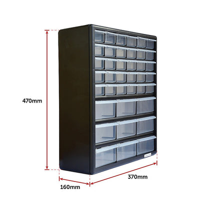 Storage Cabinet Drawers 39 Plastic Tool Box Containers Organiser Cupboard 8