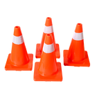 4pcs 45cm Road Traffic Cones Reflective Overlap Parking Emergency Safety Cone
