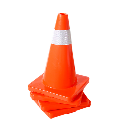 4pcs 45cm Road Traffic Cones Reflective Overlap Parking Emergency Safety Cone 4