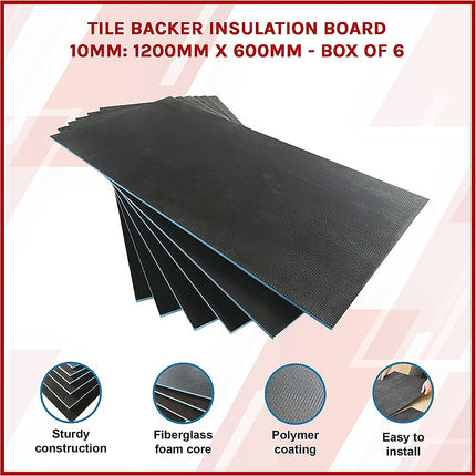 Tile Backer Insulation Board 10MM: 1200mm x 600mm - Box of 6 3