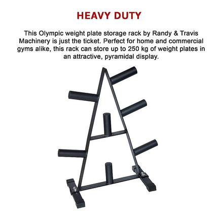 Olympic Weight Plate Storage Rack 250kg Capacity 4