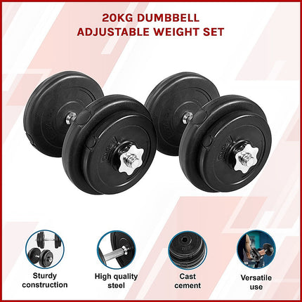 20KG Dumbbell Adjustable Weight Set 3