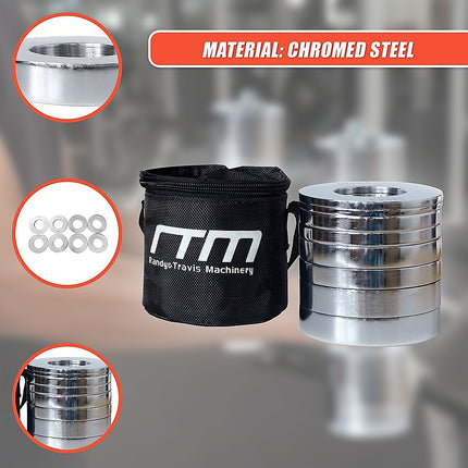 Chrome Metric Fractional Olympic Weight Plates 0.25 to 1kg Set 7