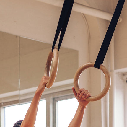 202mm Wooden Gymnastic Rings – Olympic Gym Strength Training & Fitness 2