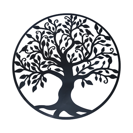 Black Tree of Life Wall Art Hanging Metal Iron Sculpture Garden 99cm 2