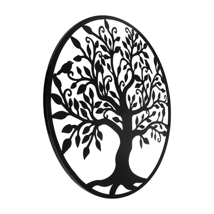 Black Tree of Life Wall Art Hanging Metal Iron Sculpture Garden 99cm 5