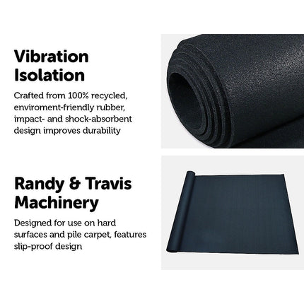 2m Gym Rubber Floor Mat Reduce Treadmill Vibration 5