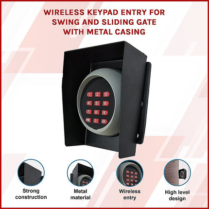 Wireless Keypad Entry For Swing And Sliding Gate with Metal Casing 3