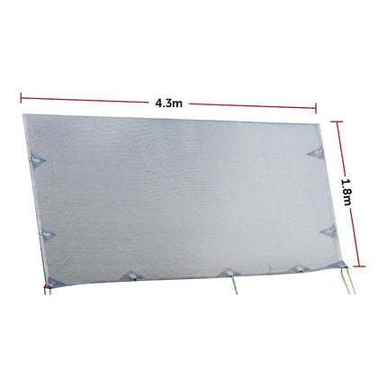 4.3m Caravan Privacy Screen Side Sunscreen Sun Shade for 15' Roll Out Awning 8