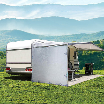 Pop Top Caravan Privacy Screen Sun Shade Side Extension 2.1 x 1.8m 2