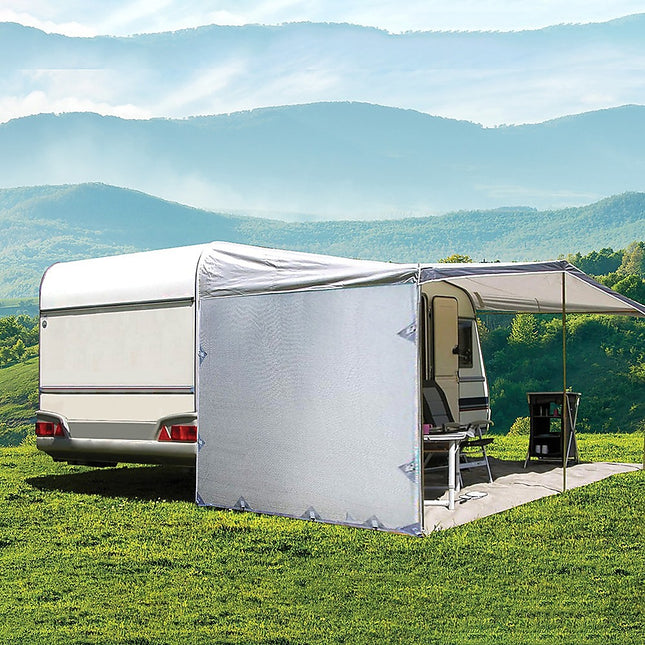 Pop Top Caravan Privacy Screen Sun Shade Side Extension 2.1 x 1.8m 2