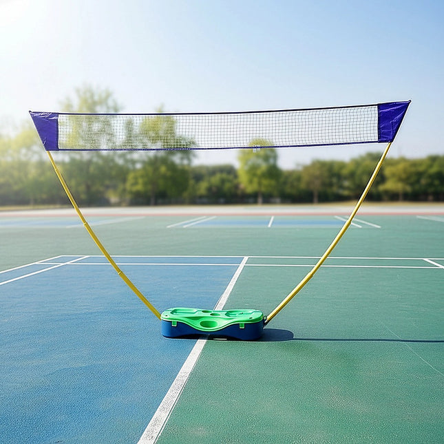 Folding Portable Badminton Combo Set Volleyball Net Outdoor Sports