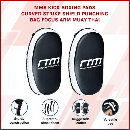 MMA Kick Boxing Pads Curved Strike Shield Muay Thai Punching Focus Pad 3