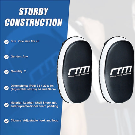 MMA Kick Boxing Pads Curved Strike Shield Muay Thai Punching Focus Pad 9