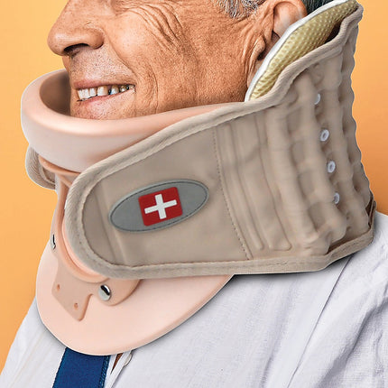Neck Traction Air Decompression Support Brace Cervical Collar Hand Pump 2