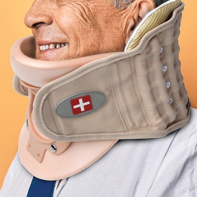 Neck Traction Air Decompression Support Brace Cervical Collar Hand Pump 2