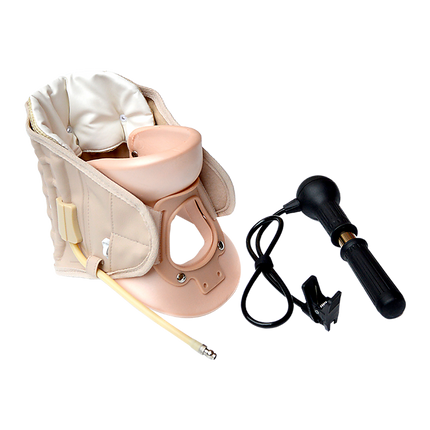 Neck Traction Air Decompression Support Brace Cervical Collar Hand Pump 6