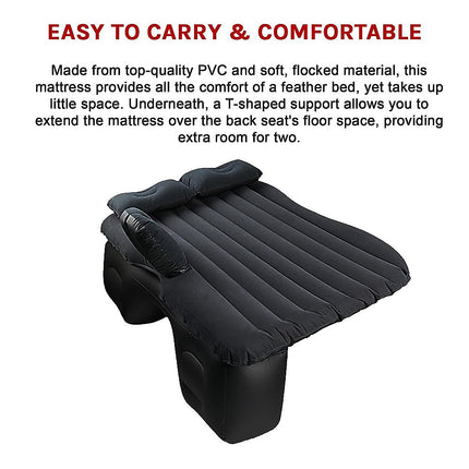 Inflatable Car Back Seat Mattress – Portable Travel Air Bed for Camping & Sleeping 11