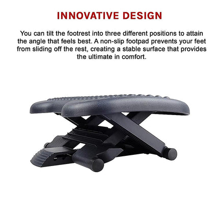 Footrest Under Desk Foot / Leg Rest for Office Chair Ergonomic Computer Plastic 7
