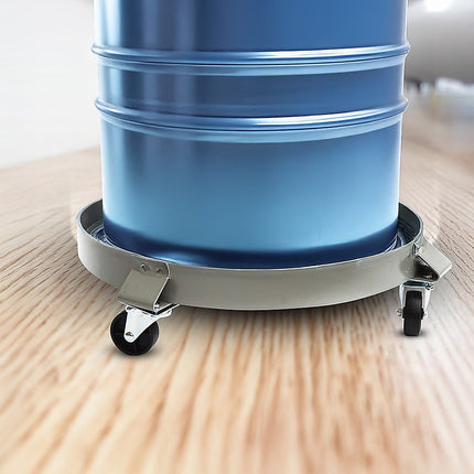 Drum Dolly 450kg 55 Gallon w Swivel Casters Heavy Duty Steel Frame Non Tipping 2