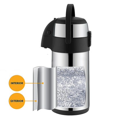 Air Pot for Tea Coffee 5L Pump Action Insulated Airpot Flask Drink Dispenser 7