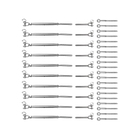 Stainless Steel Wire Rope DIY Balustrade Kit Jaw/Swage Fork Turnbuckle - 10 pack