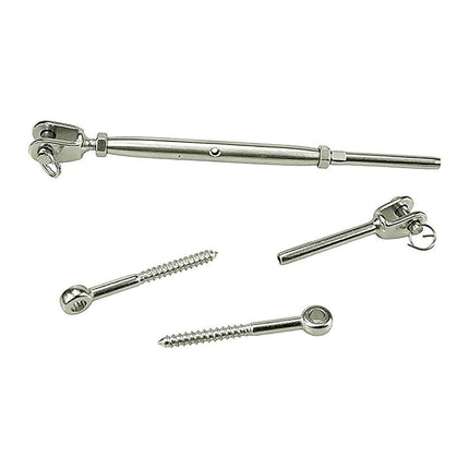 Stainless Steel Wire Rope DIY Balustrade Kit Jaw/Swage Fork Turnbuckle - 10 pack 4