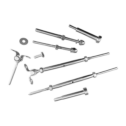 Stainless Steel Wire Rope DIY Balustrade Kit Jaw/Swage Fork Turnbuckle - 10 pack 6