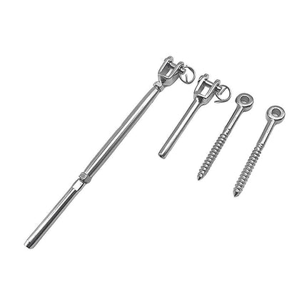 Stainless Steel Wire Rope DIY Balustrade Kit Jaw/Swage Fork Turnbuckle - 10 pack 8