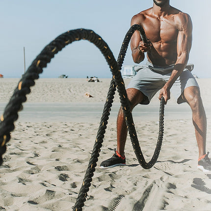 Battle Rope Dia 3.8cm x 9M length Poly Exercise Workout Strength Training 2